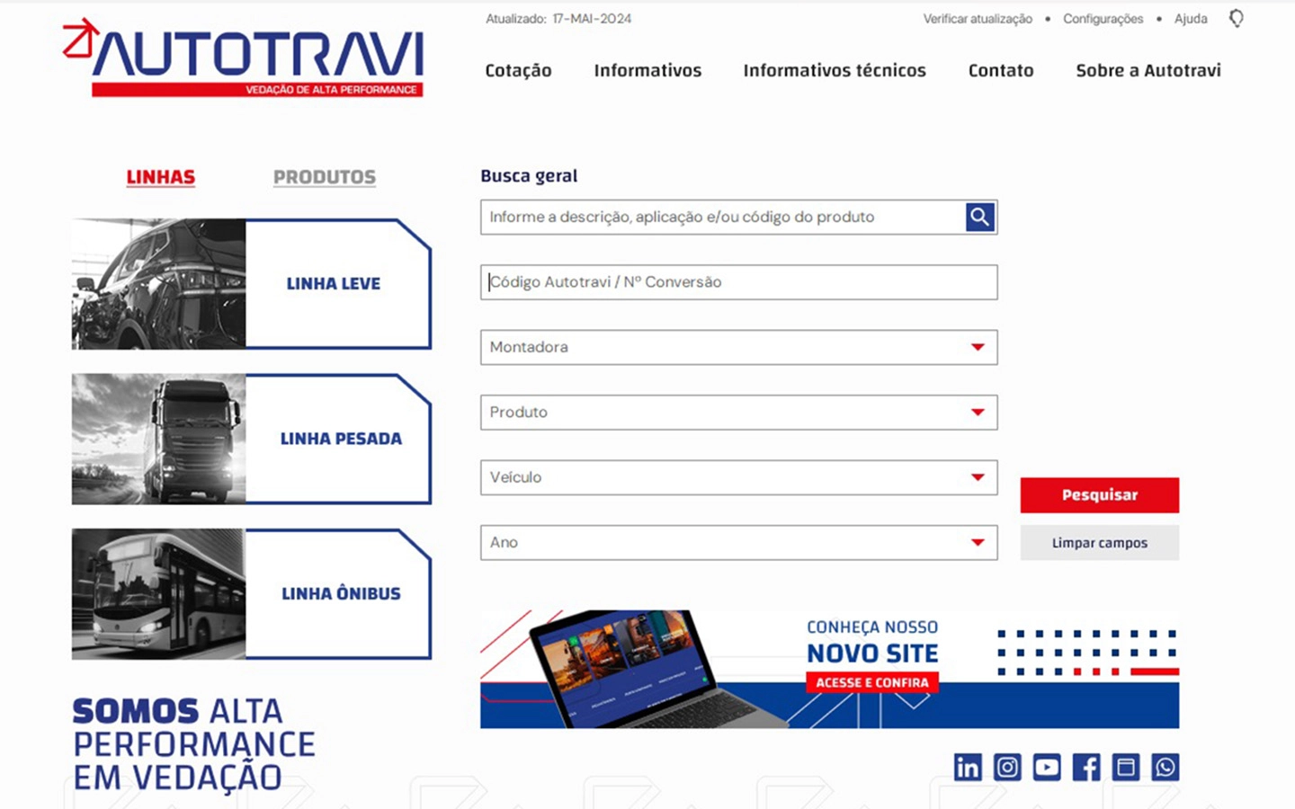 Acesse o nosso novo catlogo web